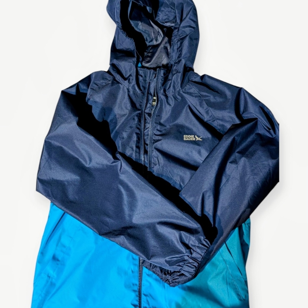 Eddie Bauer Navy and Blue Hooded Jacket
